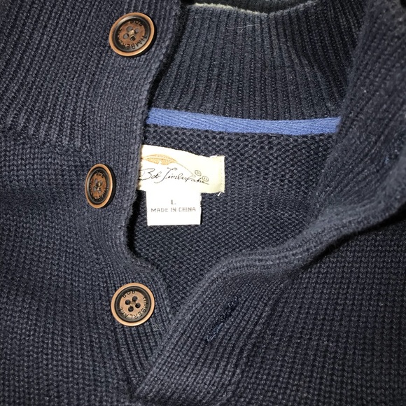 Other - NAVY BLUE KNIT SWEATER WITH BUTTONS